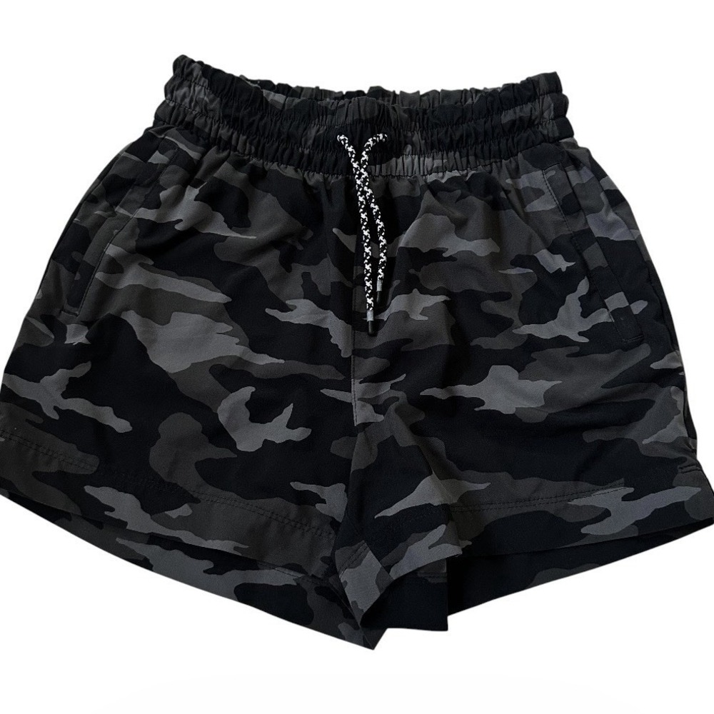Athleta Girl Athletic Shorts Sz 12 Large Elastic Waist Zip Pocket | 39-14